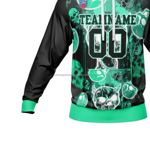 Sweat à capuche d'hiver en polaire 100 % polyester épais pour marques de streetwear, vente en gros, pull vierge personnalisé avec impression numérique - Product Image 4