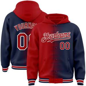 เสื้อฮู้ดเบสบอลทีมแบบกำหนดเอง พร้อมชื่อ หมายเลข โลโก้ เสื้อแจ็คเก็ต Varsity Sportswear Letterman  ผู้ผลิตขายส่ง - Product Image 1