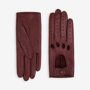 Guantes de Cuero de Moda al por Mayor para Invierno, Guantes de Conducción de Piel de Oveja con Pantalla Táctil para Hombre, Guantes de Cuero Clásicos Resistentes al Viento - Product Image 1