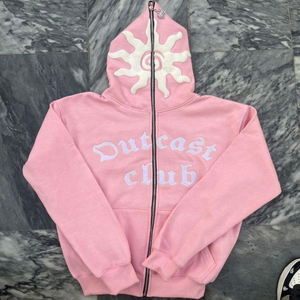 Sudadera con capucha personalizada 2026 para hombre, de poliéster/algodón, forro polar, bordada, personalizable, estilo oversize - Product Image 1