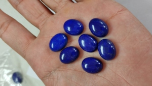Natural <b>Lapis</b> <b>Lazuli</b> 7x5mm Oval Cabochon AAA Grade Calibrated Loose Gemstone Smooth Flat Back for Fine Jewelry Making Wholesale - Product Image 3