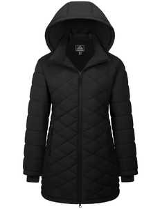 Veste matelassée unisexe à capuche, col montant, fermeture éclair, imperméable, coupe-vent, hiver, manches longues, couleur unie, polyester épais - Product Image 5