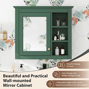 Moderno Armadietto da Bagno a Parete 30 X 28 con Specchio Portamedicinali, Specchi da Bagno Premium - Product Image 6