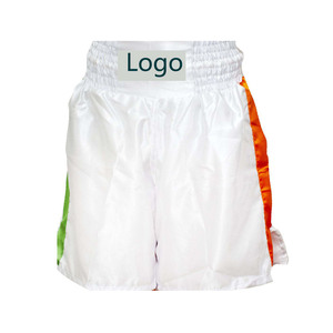 Shorts de boxe Pro-Series drapeau mexicain : Trunks de compétition en satin vert, blanc et rouge pour l'entraînement professionnel - Service OEM personnalisé - Product Image 4