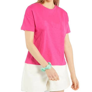 T-shirt court décontracté pour femme, ultra doux et confortable, idéal pour l'entraînement – Vente en gros OEM Fabricant - Product Image 1