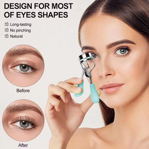 SUBHAN INTERNATIONAL Mini Eyelash Curler Lightweight Stainless Steel Manual Easy Application <b>No</b> <b>Pinch</b> Seamless Curling - Product Image 2