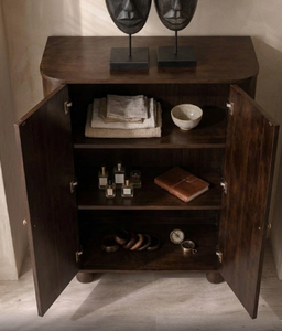 Armoire moderne en bois de chêne massif à 2 portes, meuble à chaussures fin, rangement autoportant facile à assembler pour salon et entrée - Product Image 3