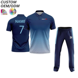 Uniforme Deportivo de Cricket Personalizado, Camiseta de Manga Corta con Estampado, Transpirable, de Secado Rápido, Soporte OEM ODM para Fabricación al por Mayor - Product Image 1