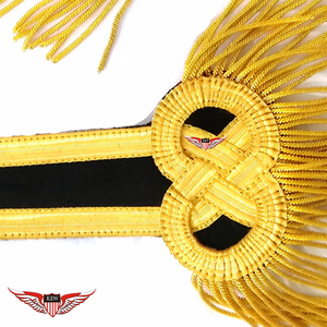 KEW - Epaulettes Doradas Trenzadas para Hombro, Accesorio Decorativo para Prendas, Estilo Lujoso Desmontable - Product Image 2