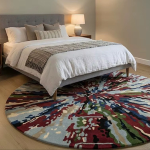 Hand Tufted Low Pile Abstract Wool <b>Rug</b> PET Friendly Non-Slip Eco-Friendly Anti-Bacteria Modern Neutral Beige <b>Thin</b> Latex - Product Image 3