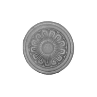 Panneau de balustrade de balcon en fonte motif chrysanthème, insert de clôture à bordure à niveaux, rosette circulaire et médaillon pour garde-corps de villa de luxe