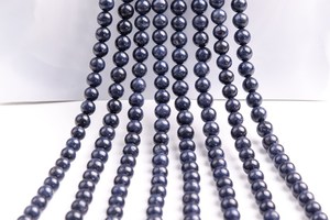 Cuentas de zafiro natural genuino, cuentas sueltas redondas azules para hacer joyas, pulseras, collares, manualidades DIY - Product Image 2