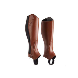 Leather Riding Boots with Zipper Closure and Adjustable Strap for <b>Equestrian</b> Use - Product Image 2