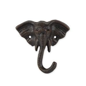 Elephant Head Wall <b>Hook</b> Metal Handmade Animal Design Waterproof Eco-Friendly Durable Novelty <b>Single</b> <b>Hook</b> - Product Image 1