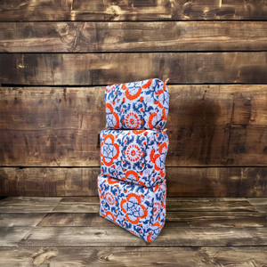 Wholesale Hand Block Cotton Eco-Friendly Cosmetic Organizer Small Travel <b>Case</b> Floral Print Zipper Closure Lightweight Waterproof - Product Image 1