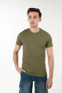 เสื้อยืดแขนสั้นผู้ชายทรงปกติ สไตล์ลำลอง คอโอ ผ้าฝ้าย 100% คุณภาพสูง ไซส์ใหญ่ รุ่น OEM ปี 2026 ที่ได้รับความนิยมมากที่สุด - Product Image 4