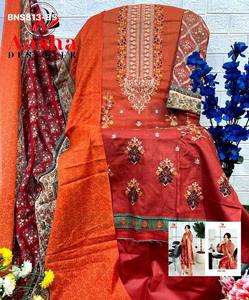 Conjunto de Salwar-Kameez de Algodón con Estampado y Bordado para Uso Casual, el Mejor Tejido, Proveedor y Exportador de Moda Femenina de Surat - Product Image 6