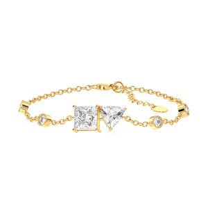 Bracelet à fermoir homard REYES en diamant de laboratoire CVD pour femme, or blanc 14 carats plaqué rhodium, bijoux fins, cadeau d'anniversaire - Product Image 6
