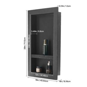 16 X 28 X 4 Inch Modern <b>Shower</b> Niche Movable Divider Shelf for Soap Shampoo <b>Storage</b> Bathroom Shelves Organizer Squar - Product Image 5