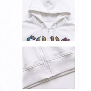 Sudadera con capucha de forro polar oversize sin cordón con cremallera, diseño liso y holgado, de alta calidad para hombre, superventas - Product Image 4