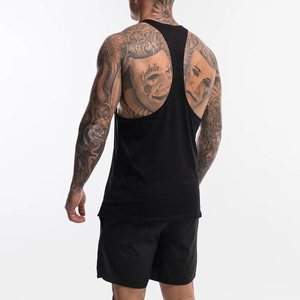 Débardeur de sport décontracté coupe athlétique en coton élasthanne extensible, séchage rapide, léger, sans manches, personnalisable OEM, marque privée - Product Image 6