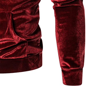 Street Style <b>Velvet</b> Hoodies For Unisex Best Fashion Wears Plain Slim Fit Pullover Soft <b>Velvet</b> Hoodies For Men's - Product Image 6