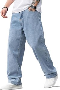 Pantalon Jean Baggy Homme Tendance Streetwear Délavé à l'Acide avec Logo Personnalisé – Vente en Gros - Product Image 5