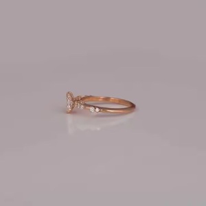 แหวนหมั้นเพชรสำหรับผู้หญิงแหวนเพชรสำหรับปลูกในห้องปฏิบัติการทรงกลมดีไซน์ที่ดีที่สุดของขวัญเครื่องประดับอย่างดีสำหรับผู้หญิงขนาด10/14/18K สีเหลือง/สีขาวทอง - Product Image 4