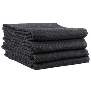 Couverture de déménagement haute qualité 72x80 en polyester tricoté 100% écologique anti-acariens pour secours en cas de catastrophe et voyage, prête à l'emploi - Product Image 2