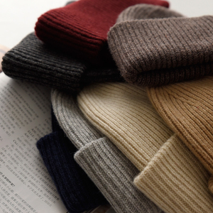 Uniquen Enterprises Unisex High-Performance <b>Thermal</b> Winter Knit Cuff Beanie 100% <b>Wool</b> Warm Slouchy Style Customizable Wholesale - Product Image 6