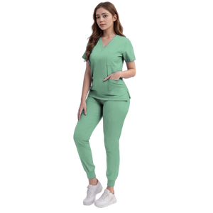 Uniformes Médicos para Mujer, Conjunto de Blusa y Pantalón Quirúrgico de Manga Corta, Accesorios de Enfermería, Ropa de Trabajo para Doctores - Product Image 2