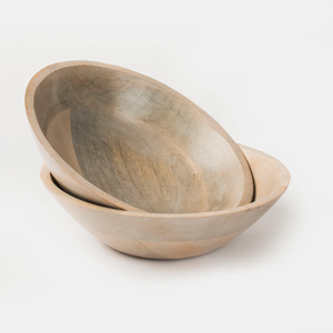 ชามไม้ธรรมชาติทำมือ FAIZA CRAFT  รักษ์โลก ทันสมัย สำหรับงานแต่งงาน ใช้ได้หลากหลาย ใส่อาหาร ซุป สลัด ชามขนาดใหญ่ - Product Image 1