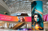 Écran LED flexible P1.2/P1.5/P1.8, mur vidéo incurvé, 16 bits, couleur pleine, personnalisation de la forme, 4K HDR10+