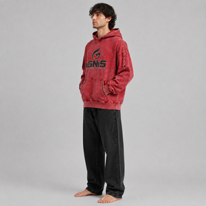 Sudadera con capucha de corte regular, 100% algodón, transpirable, con lavado vintage, básica, de mezcla de algodón, a la moda, para hombre, para adultos. - Product Image 5