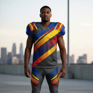 Uniforme de football américain personnalisé de haute qualité, impression par sublimation intégrale, vêtements de sport d'équipe, kit d'uniforme de match durable en mesh - Product Image 6