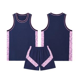 Men Red Sleeveless Basketball Jersey Set Moisture Wicking <b>Polyester</b> <b>Shorts</b> Sublimated Print All Seasons - Product Image 4