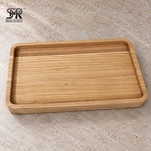 Bandeja de Madera con Borde Elevado y Acabado Liso, de un Solo Nivel, para Relojes, Joyas, Llaves, Carteras, Organizador para Cocina y Habitación de Hotel - Product Image 5