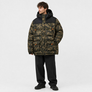 Full Sublimation Custom Printed Graphic Private Label Streetwear Oversized <b>Men</b> Puffer <b>Jacket</b> Bulk - Product Image 3