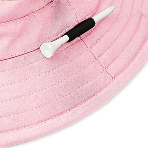 Chapeau Bob Rose Personnalisé en Toile Couleur Unie Unisexe Décontracté Printemps-Été - Product Image 6