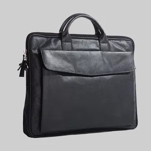 Men’s Black Leather Office Laptop Bag Premium Business <b>Briefcase</b> for Professionals with Large Capacity & Durable Craftsmanship - Product Image 6