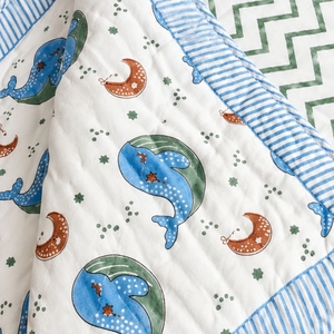 Edredón Reversible de Algodón Jaipuri para Bebé, Tamaño 60x40 Pulgadas, Estampado a Mano en Jaipur, Súper Suave, Personalizado, Tinte No Tóxico, Ecológico - Product Image 1