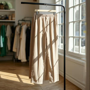 Straight Full Length Polyester Cotton Pants Casual Comfortable Regular Fit Daily Wear <b>Trousers</b> - Product Image 2