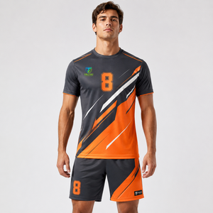 Uniformes de Voleibol de la Mejor Calidad, Conjunto de Uniforme de Voleibol de Manga Corta Hecho de Poliéster con Diseño de Sublimación, Servicio OEM - Product Image 1