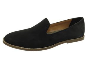 Dlords MU202 Mocassins noirs en PU à enfiler, bout rond, semelle intermédiaire en EVA, semelle extérieure en caoutchouc, doublure en maille respirante, décontractés toutes saisons - Product Image 4