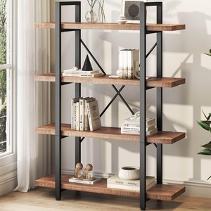 Industrial Mango Wood Tiered Shelf Rack - <b>Black</b> Iron <b>Frame</b> Wholesale - Product Image 1