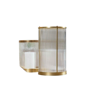 Top Selling <b>Gold</b> Metal <b>Lantern</b> with Clear Glass Panel Candle Holder for Home Decoration Taper Candle Holder Pillar Stand - Product Image 5
