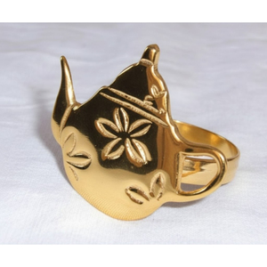 Anillos de Servilleta de Latón Hechos a Mano de Primera Calidad con Diseño Único de Piña Dorada Martillada y Hojas, Soportes Metálicos para Servilletas para Decoración de Mesa de Comedor - Product Image 2