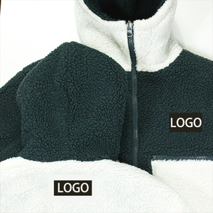 Wholesale Solid Color High Quality <b>Sherpa</b> Polar <b>Jacket</b> Zip up <b>Jacket</b> Custom LOGO Pullover Fleece <b>Jacket</b> Winter Coat for <b>Men</b> - Product Image 5