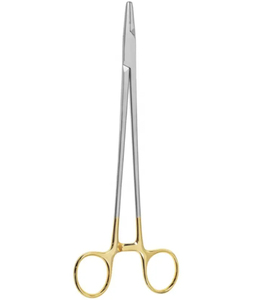Porte-aiguilles Castroviejo manuels pour implants dentaires orthodontiques, 14-16 cm, têtes droites et courbées, pinces chirurgicales, instrument - Product Image 2