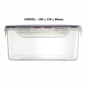 ชุดกล่องเก็บอาหารพลาสติกทรงสี่เหลี่ยม ปลอดสาร BPA 3 ชิ้น ใช้ซ้ำได้ อุ่นในไมโครเวฟได้ ล้างในเครื่องล้างจานได้ มี 3 ขนาด (1600 มล./1000 มล./500 มล.) - Product Image 2